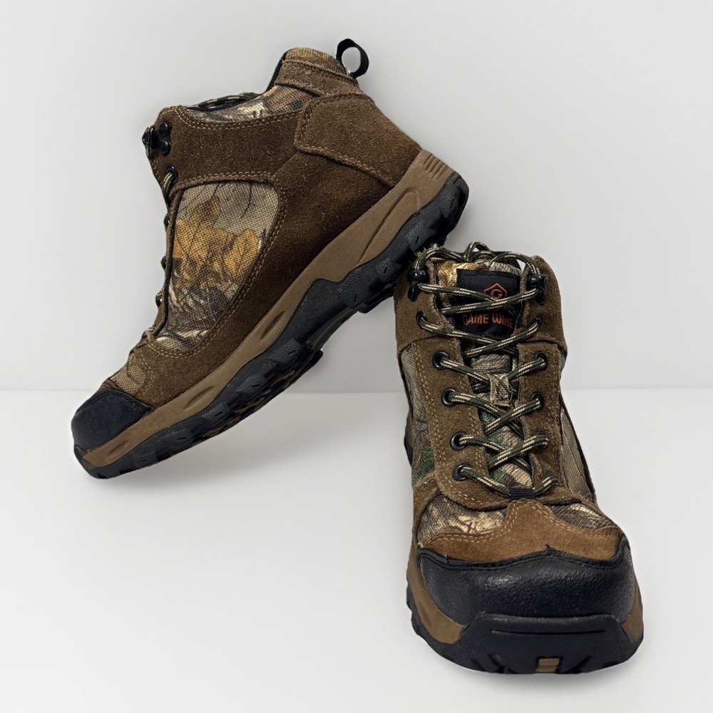 Game Winner Men's Camo Hiker Boots Size 7 Waterproof Hunting Hiking